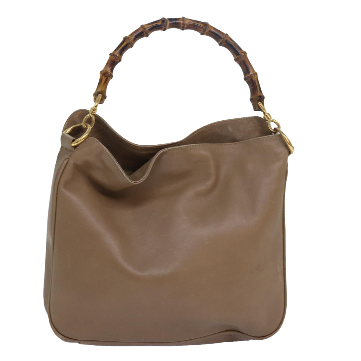 GUCCI Bamboo Hand Bag Leather Beige 001 2113 1638 yk12821