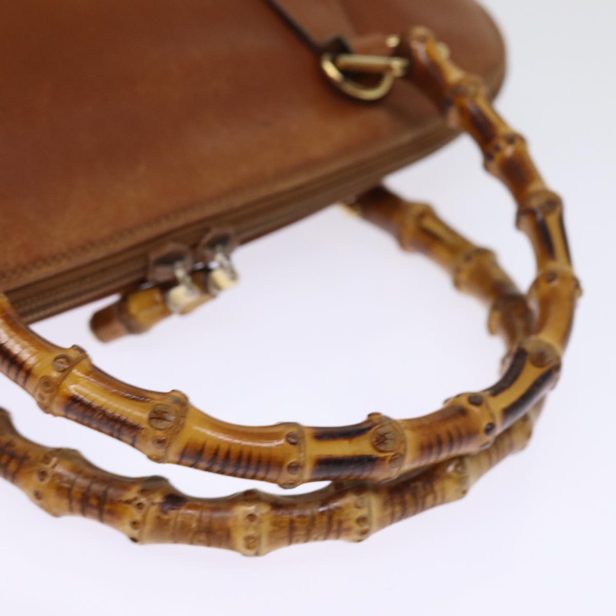 GUCCI Bamboo Hand Bag Leather Brown 000 1186 0289 yk12822