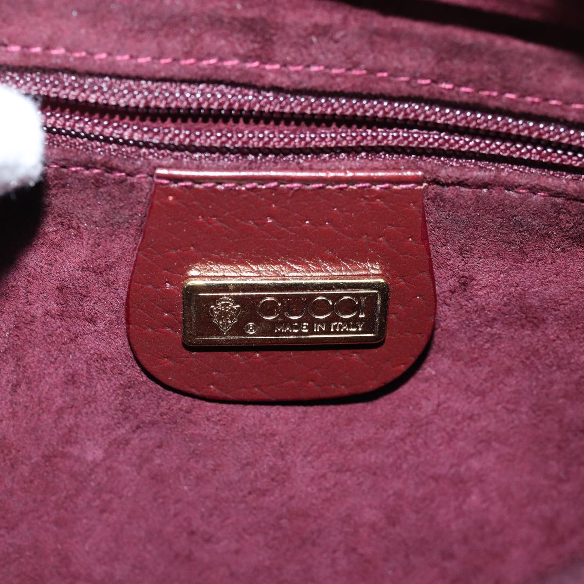 GUCCI Shoulder Bag Leather Red 007 256 0051 yk12836