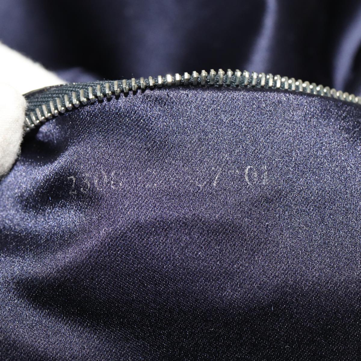 FENDI Zucchino Canvas Hand Bag Navy yk12887