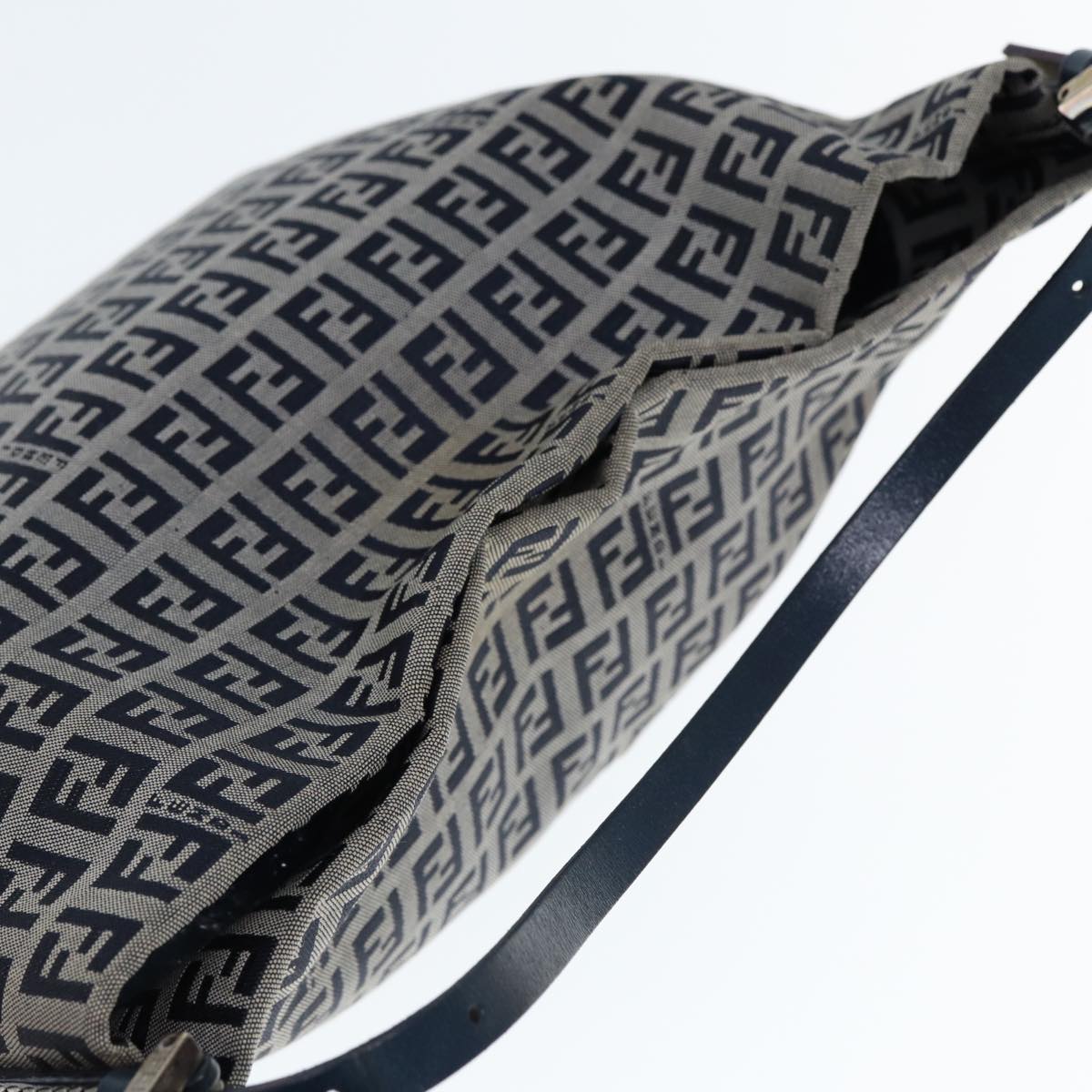 FENDI Zucchino Canvas Hand Bag Navy yk12887