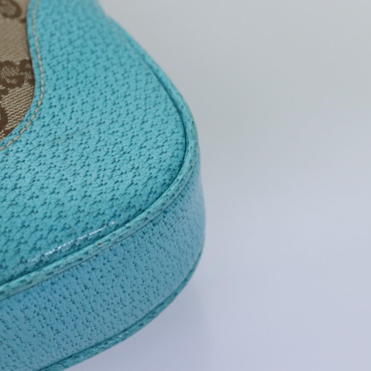GUCCI Jackie GG Canvas Shoulder Bag Light Blue Beige 00963 yk12888A
