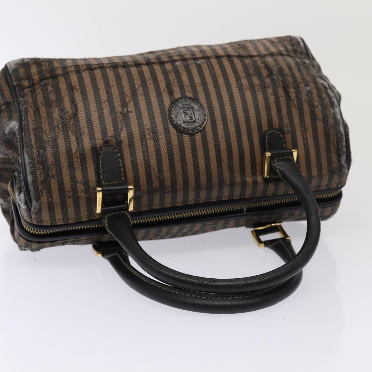 FENDI Zucca Canvas Shoulder Bag 3Set Black Brown yk12908