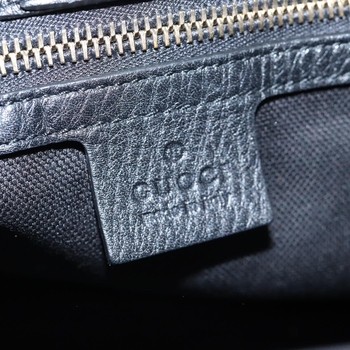 GUCCI Bamboo Swing Hand Bag Leather 2way Black 323660 yk12954