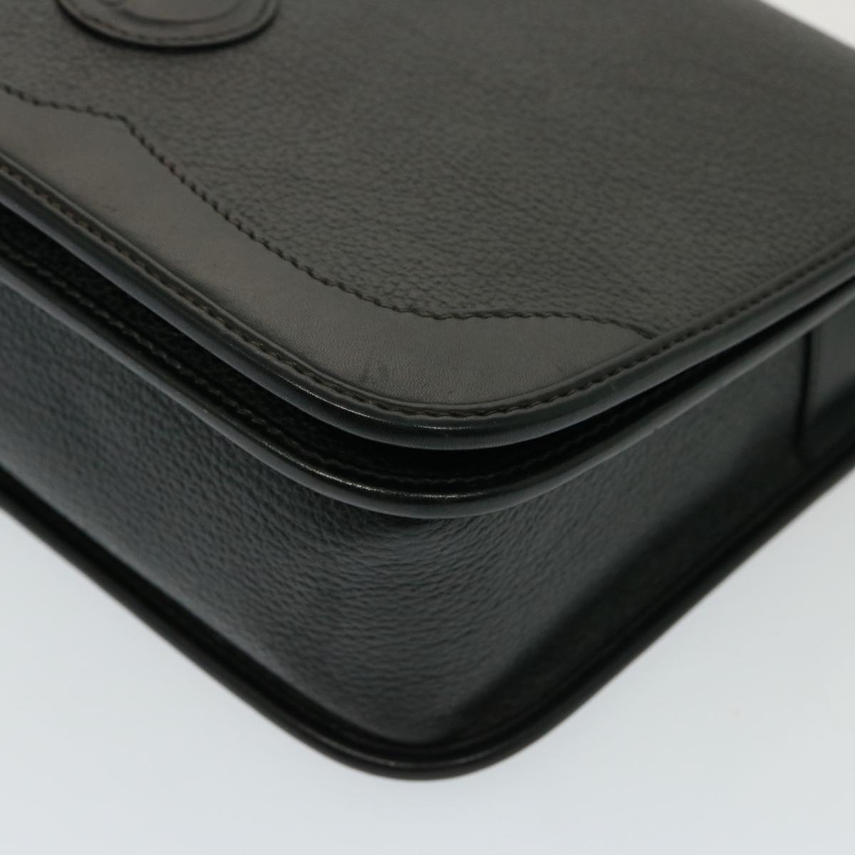 GUCCI Shoulder Bag Leather Black yk13058