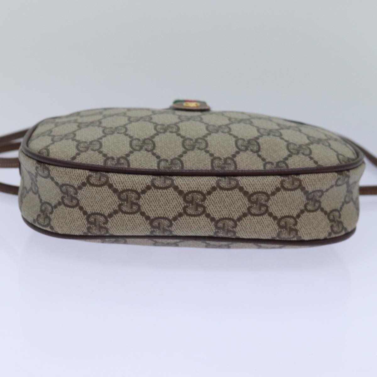 GUCCI GG Supreme Web Sherry Line Shoulder Bag PVC Beige 007 754 yk13102