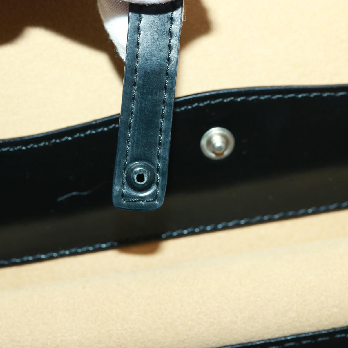 GUCCI Bamboo Vanity Hand Bag Enamel 2way Black 013 122 2491 yk13124