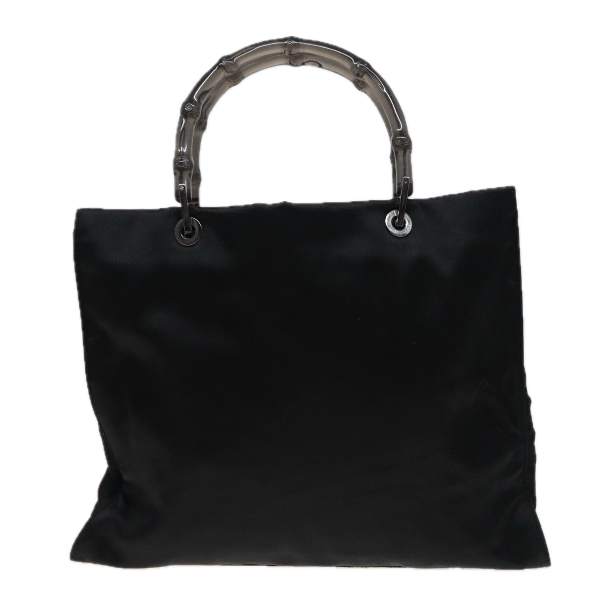 GUCCI Bamboo Hand Bag Satin Black 002 1010 002020 yk13177