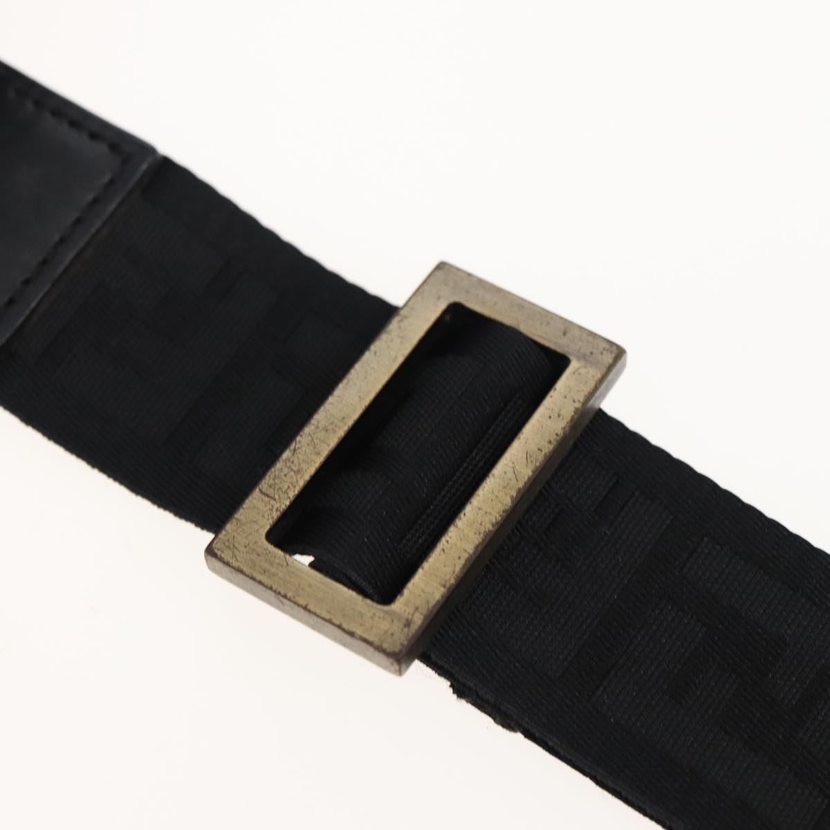 FENDI Zucca Canvas Shoulder Bag Black yk13192
