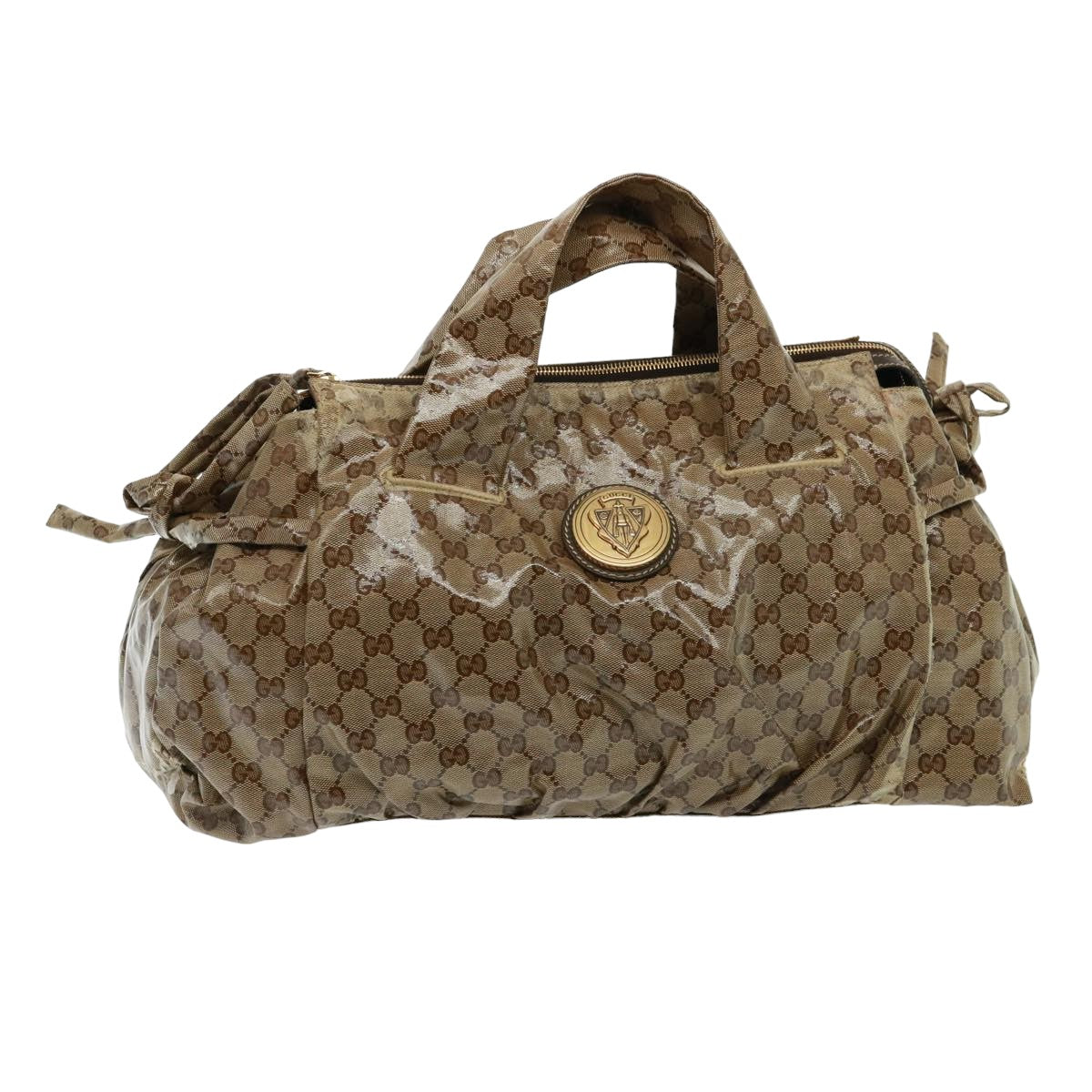 GUCCI GG Crystal Hand Bag Beige 197021 yk13197