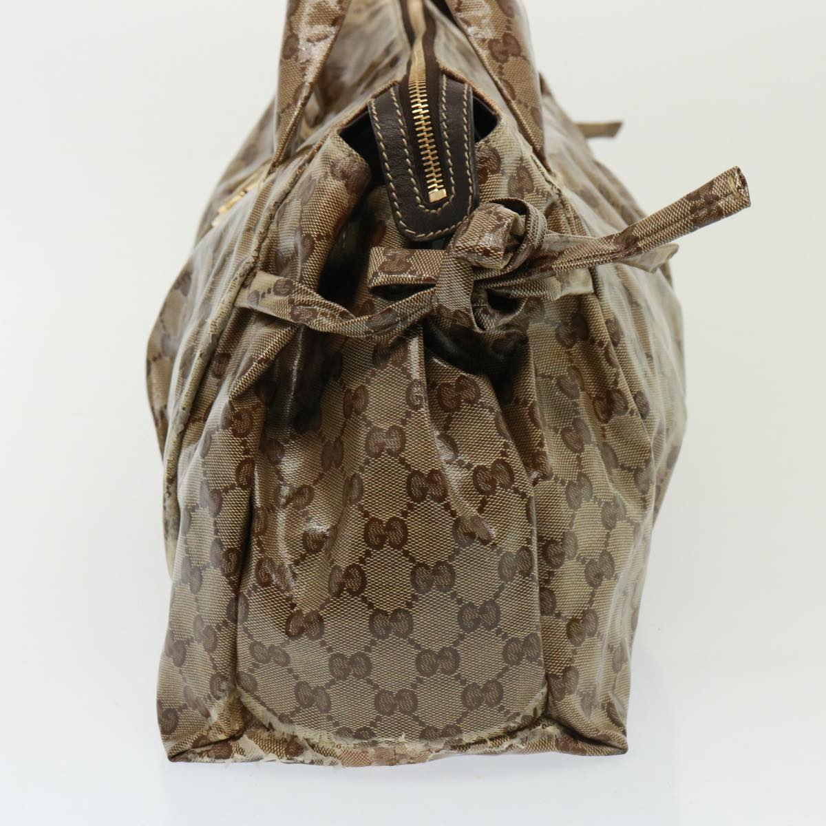 GUCCI GG Crystal Hand Bag Beige 197021 yk13197