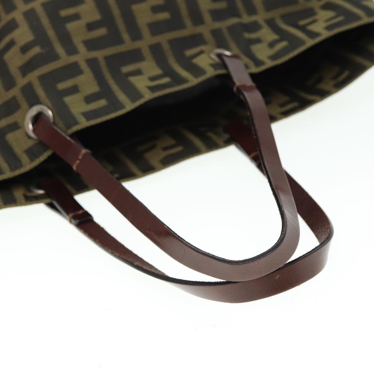 FENDI Zucca Canvas Tote Bag Black Brown yk13205