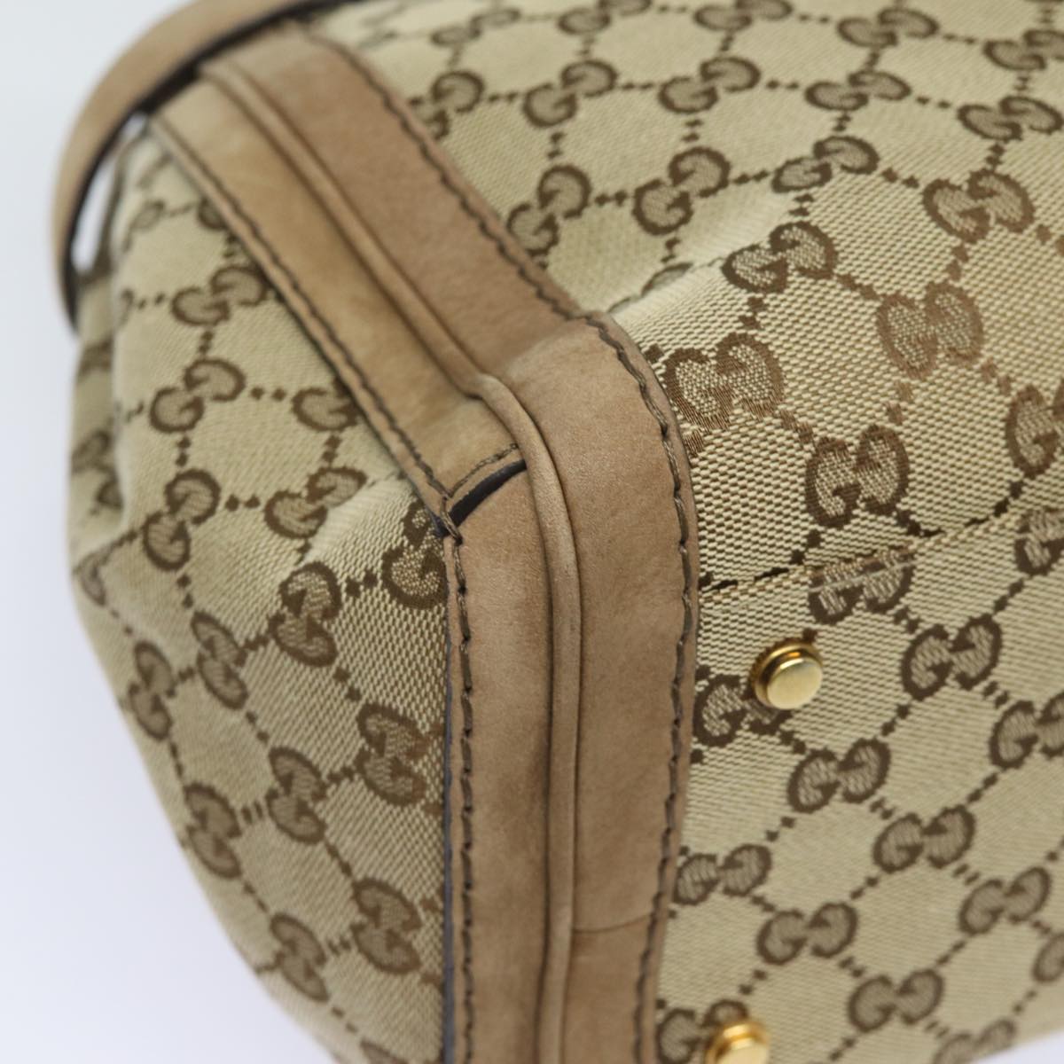 GUCCI GG Canvas Running Hand Bag Beige 247183 yk13303