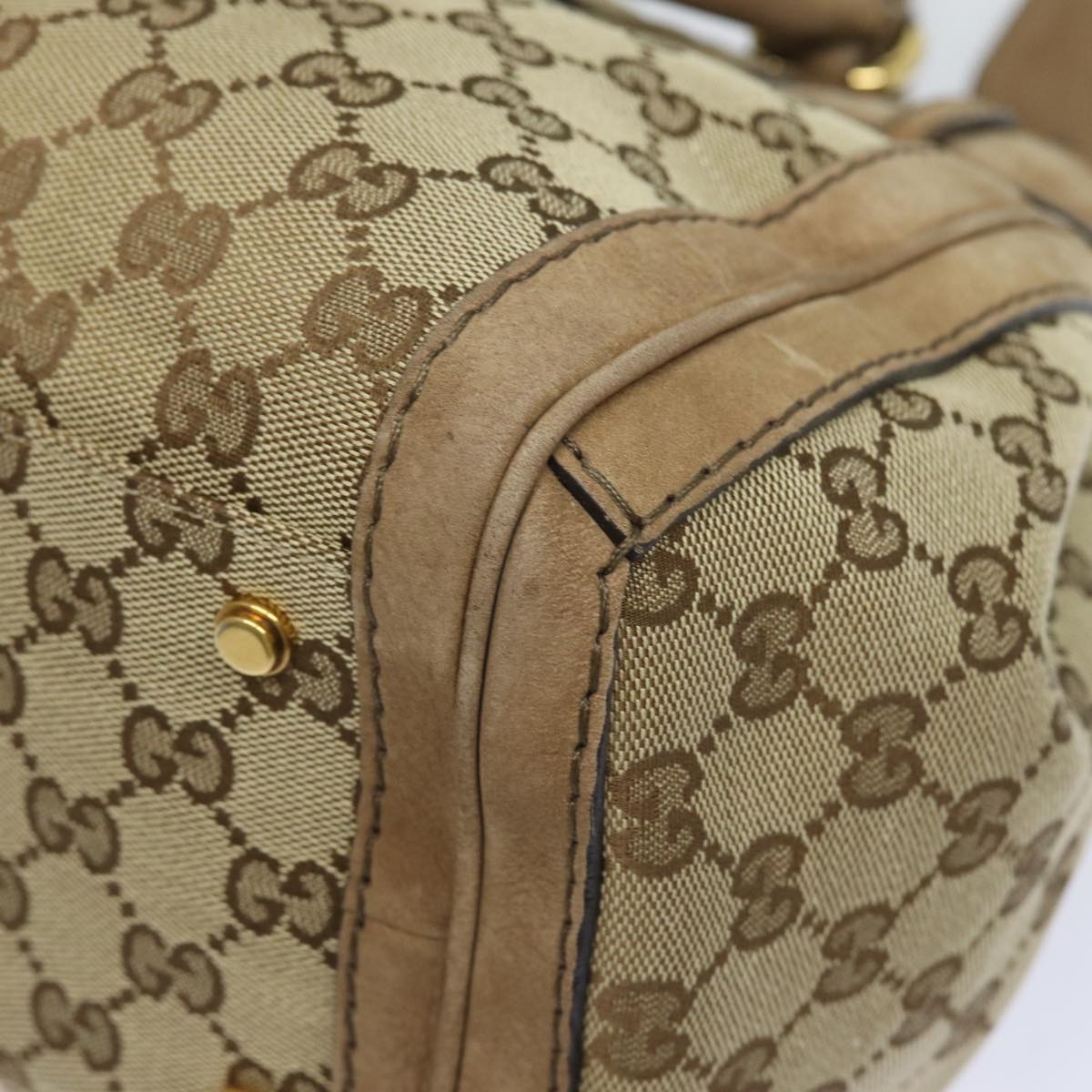 GUCCI GG Canvas Running Hand Bag Beige 247183 yk13303