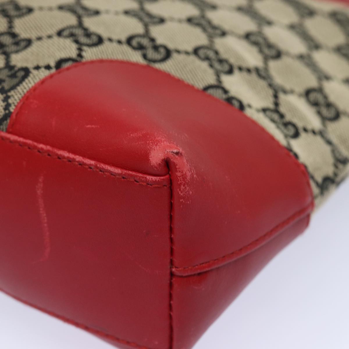 GUCCI GG Canvas Shoulder Bag Beige Red 001 4231 yk13379