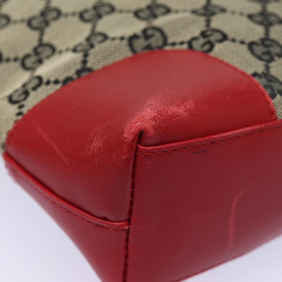 GUCCI GG Canvas Shoulder Bag Beige Red 001 4231 yk13379