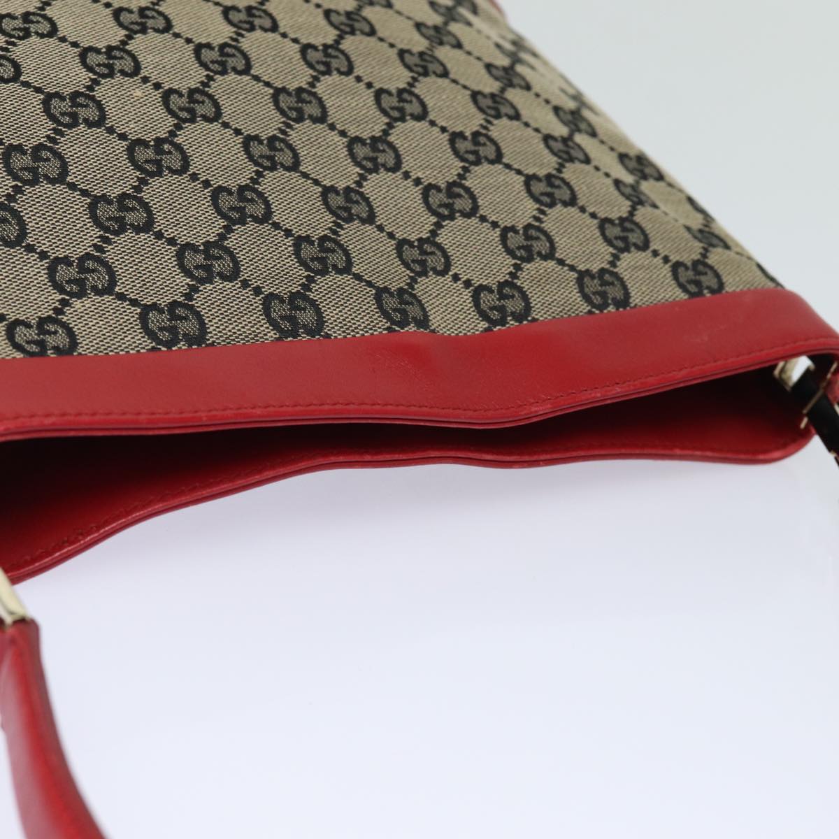 GUCCI GG Canvas Shoulder Bag Beige Red 001 4231 yk13379