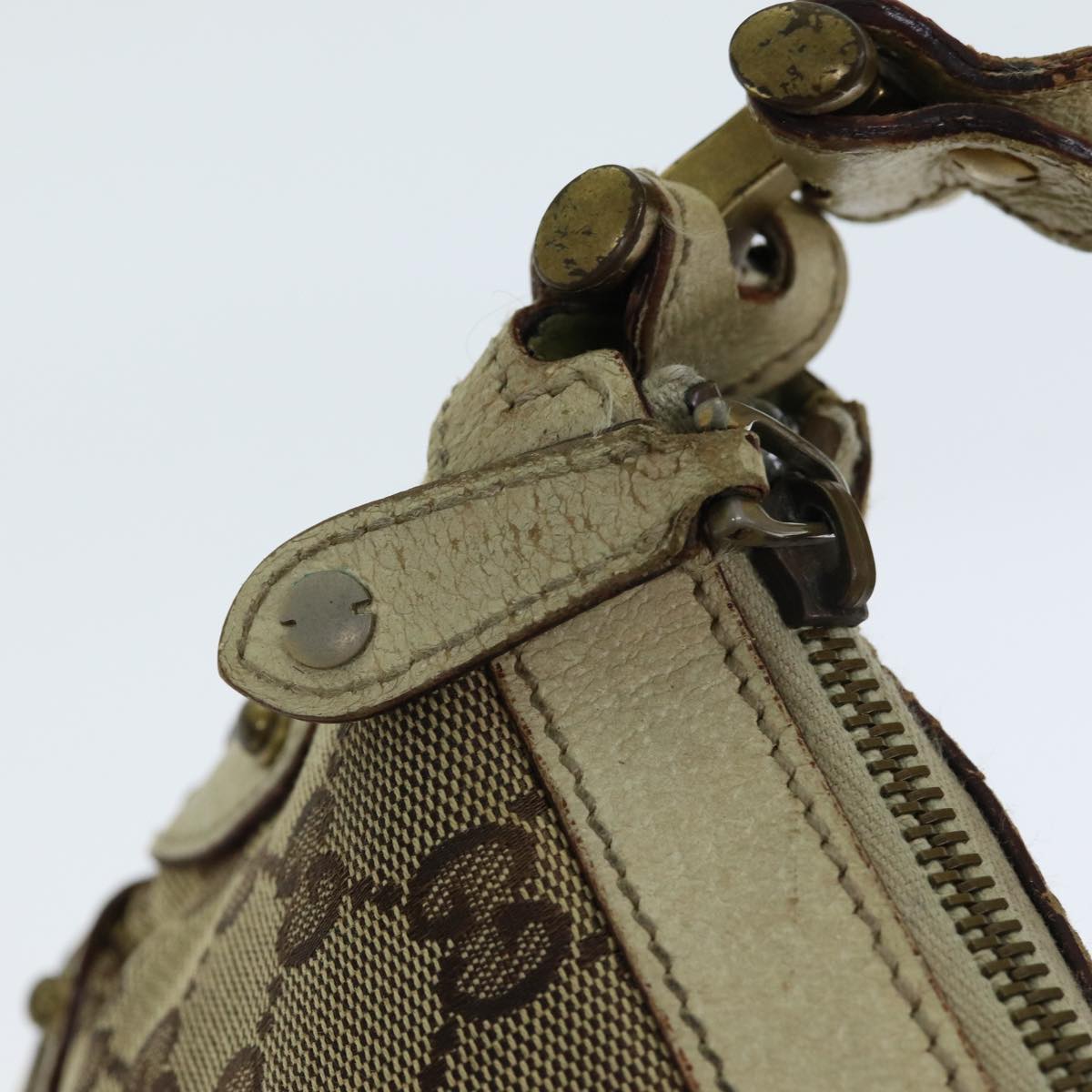 GUCCI GG Canvas Web Sherry Line Shoulder Bag Beige Red Green 144157 yk13422