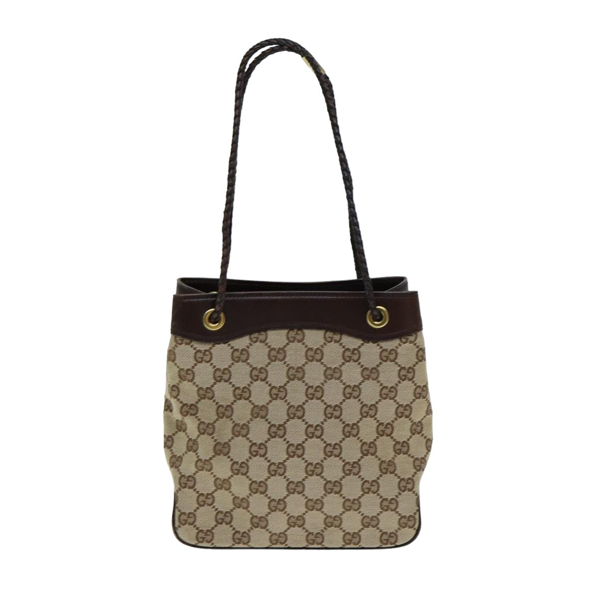 GUCCI GG Canvas Hand Bag Beige yk13565