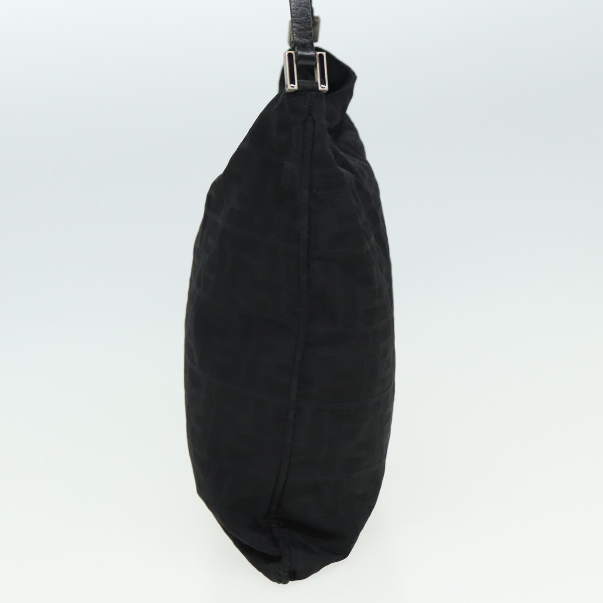 FENDI Zucca Canvas Shoulder Bag Black yk13590