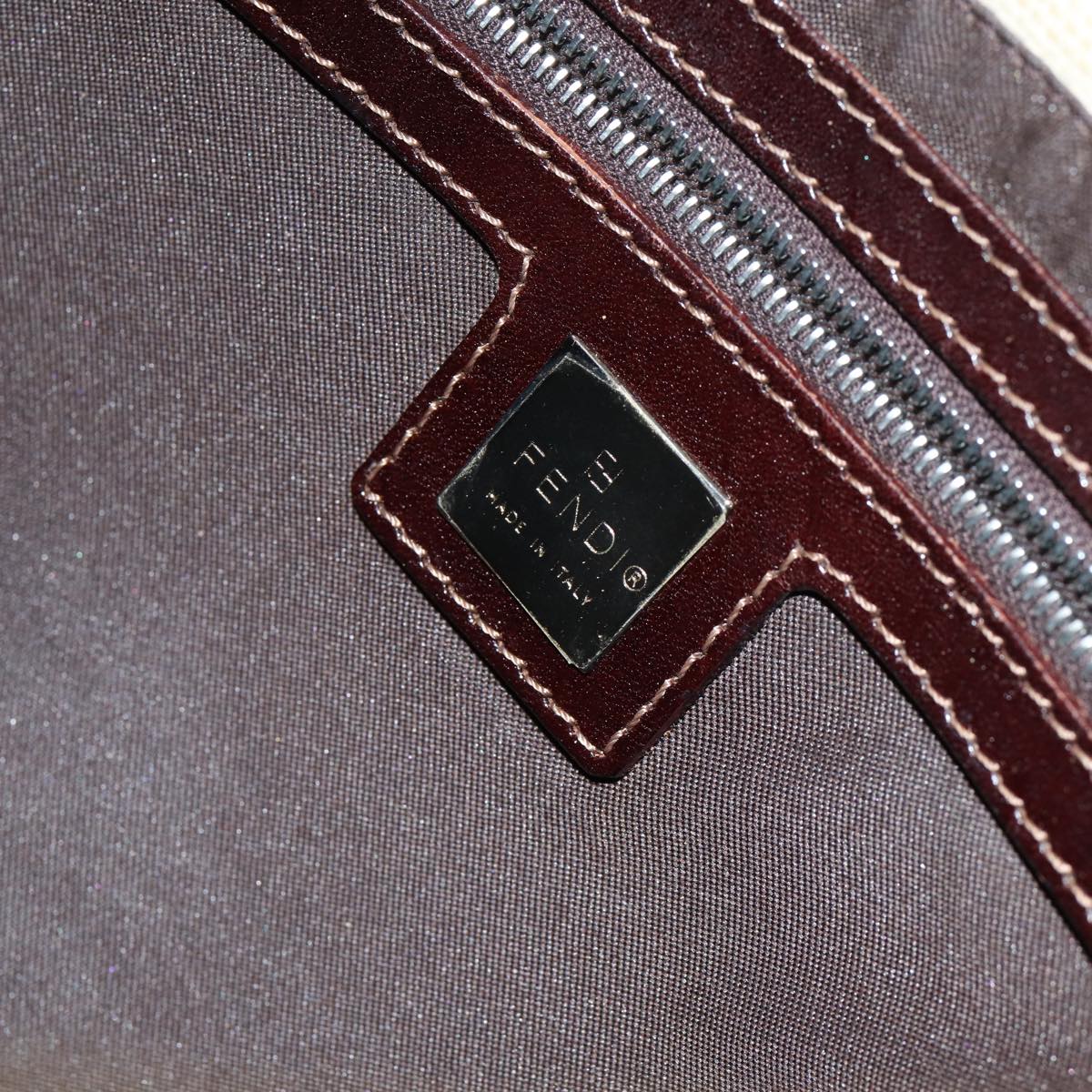 FENDI Zucca Canvas Mamma Baguette Shoulder Bag Beige yk13591