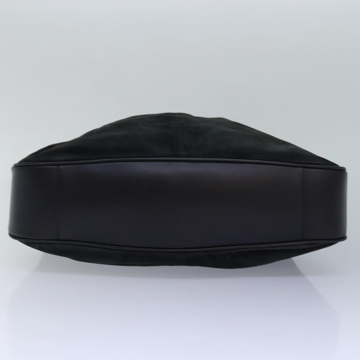 GUCCI Bamboo Hand Bag Suede 2way Black 001 14 1577 yk13644