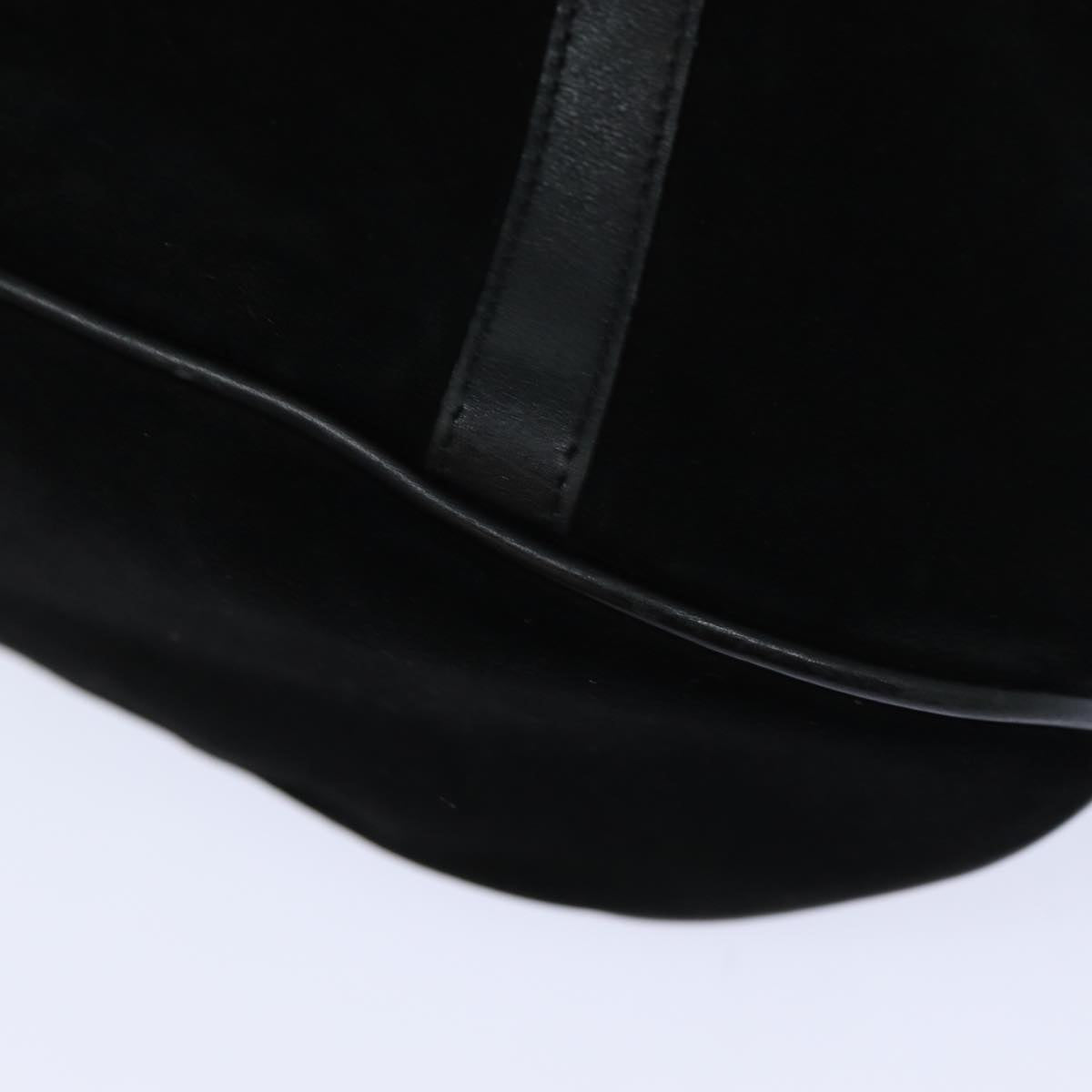 GUCCI Bamboo Hand Bag Suede Black 002 1084 200047 yk13665