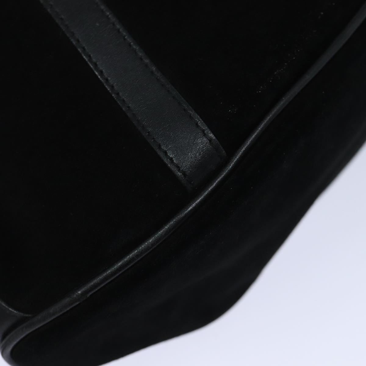 GUCCI Bamboo Hand Bag Suede Black 002 1084 200047 yk13665