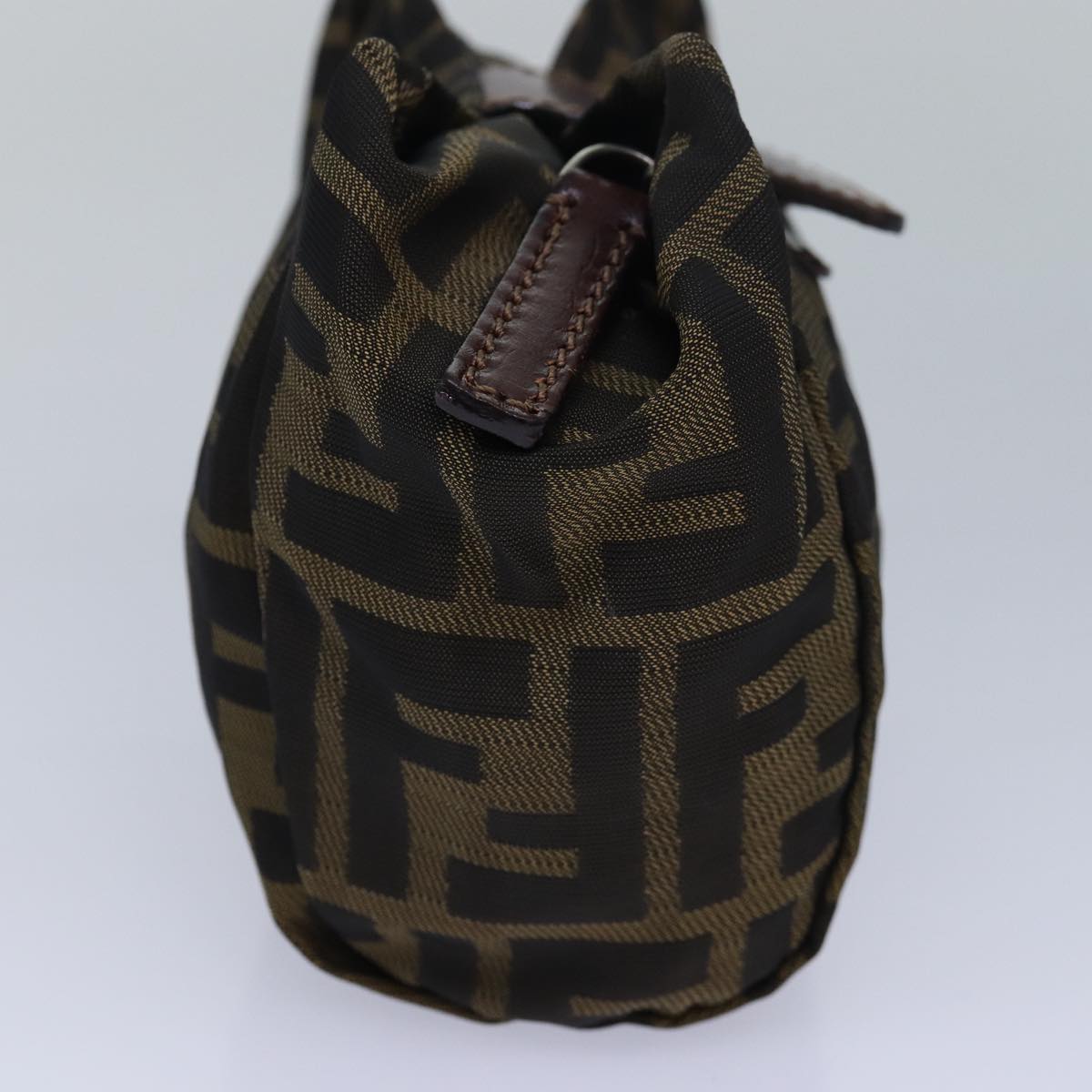 FENDI Zucca Canvas Pouch Black Brown yk13677