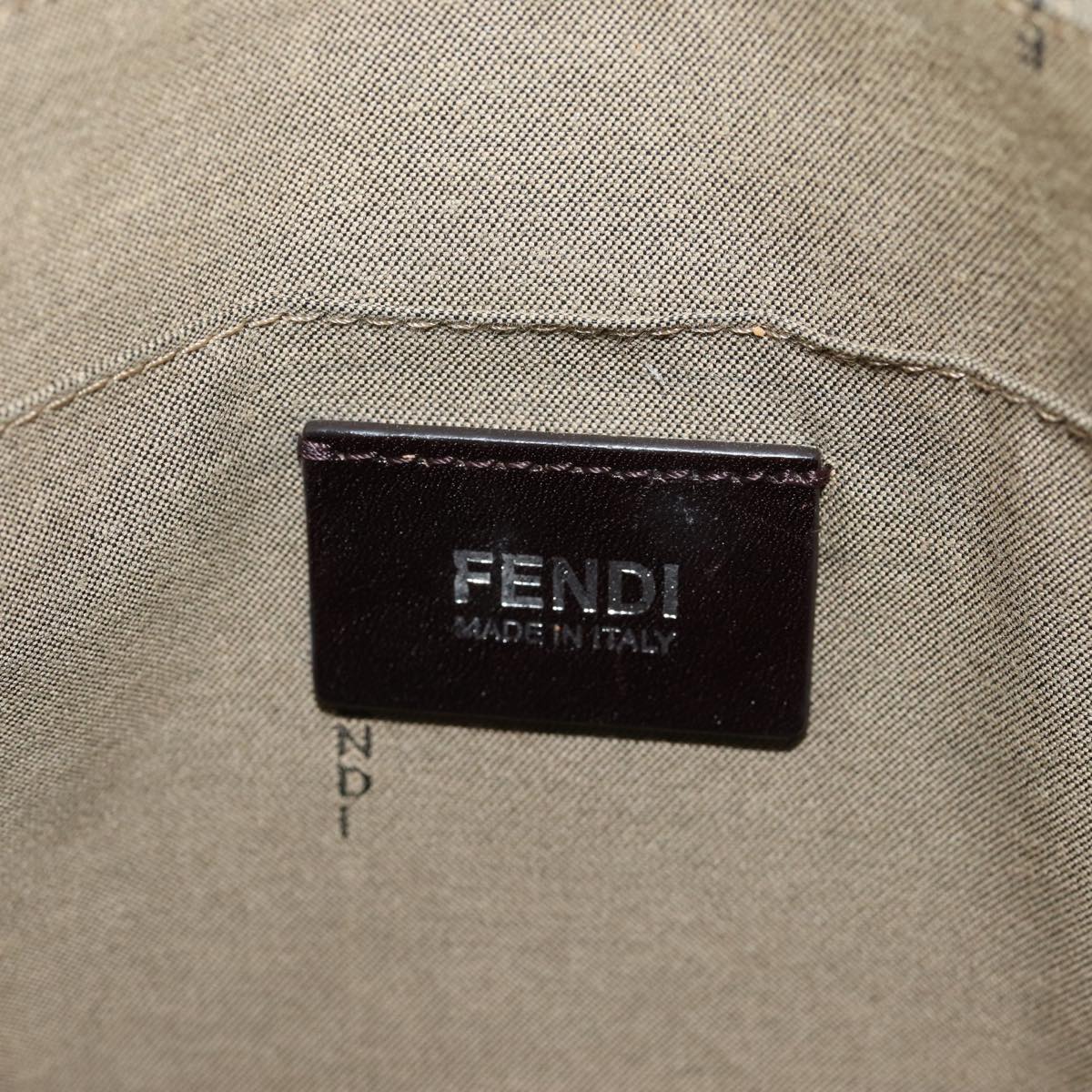 FENDI Zucca Canvas Shoulder Bag Beige yk13683