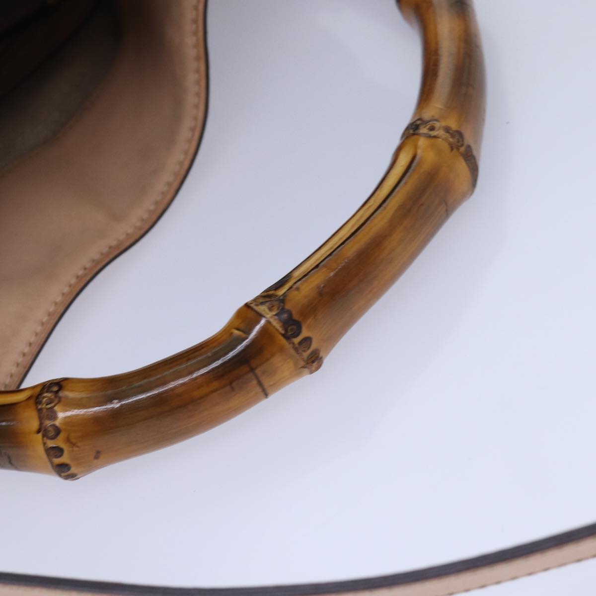 GUCCI Bamboo Flora Hand Bag Canvas 2way Pink 169961 yk13691