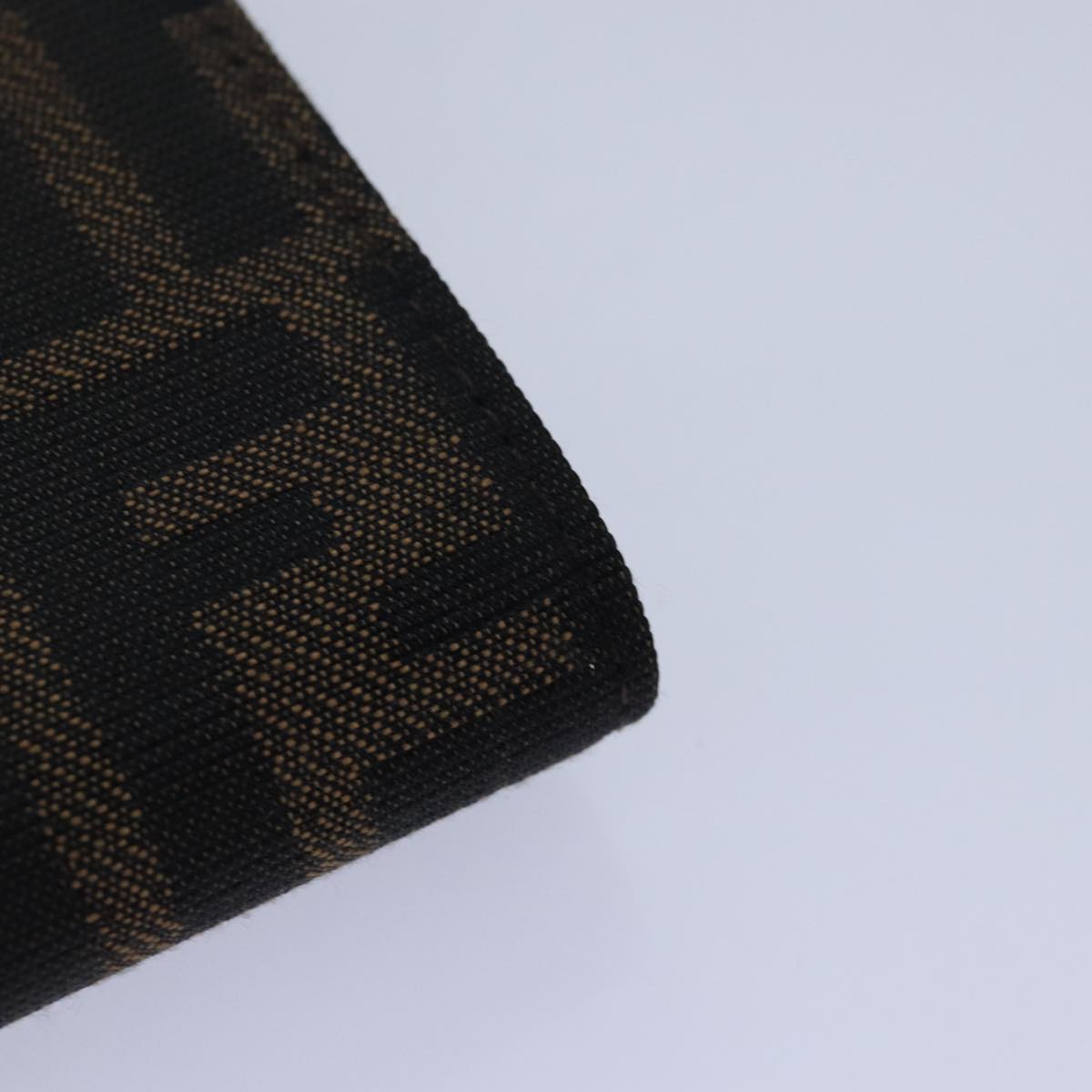 FENDI Zucca Canvas Wallet Black Brown yk13705A