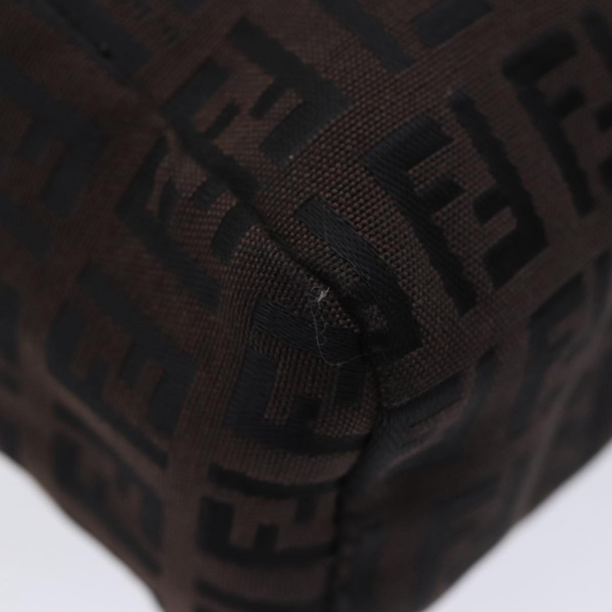 FENDI Zucchino Canvas Hand Bag Black yk13724