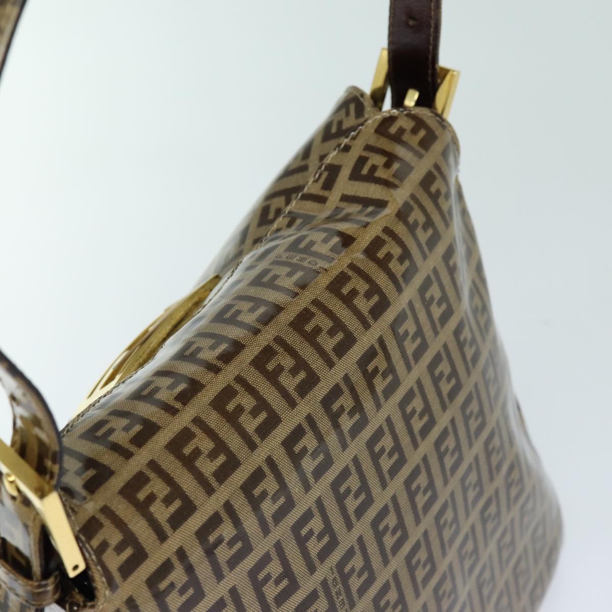 FENDI Zucchino Canvas Mamma Baguette Shoulder Bag Beige yk13733