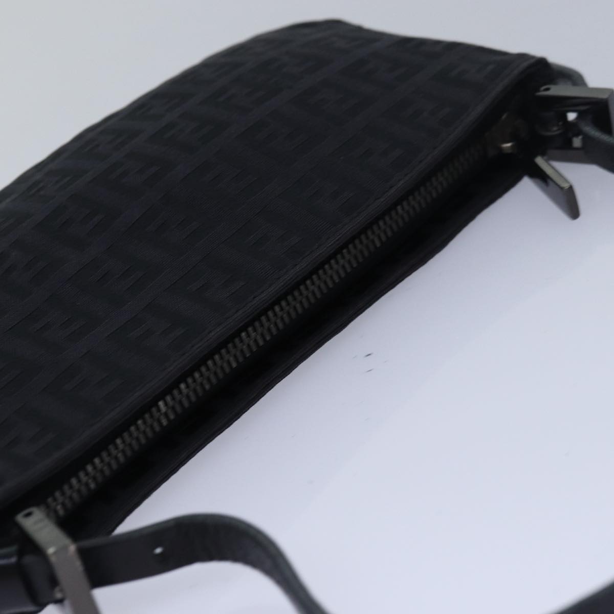 FENDI Zucchino Canvas Hand Bag Black yk13746