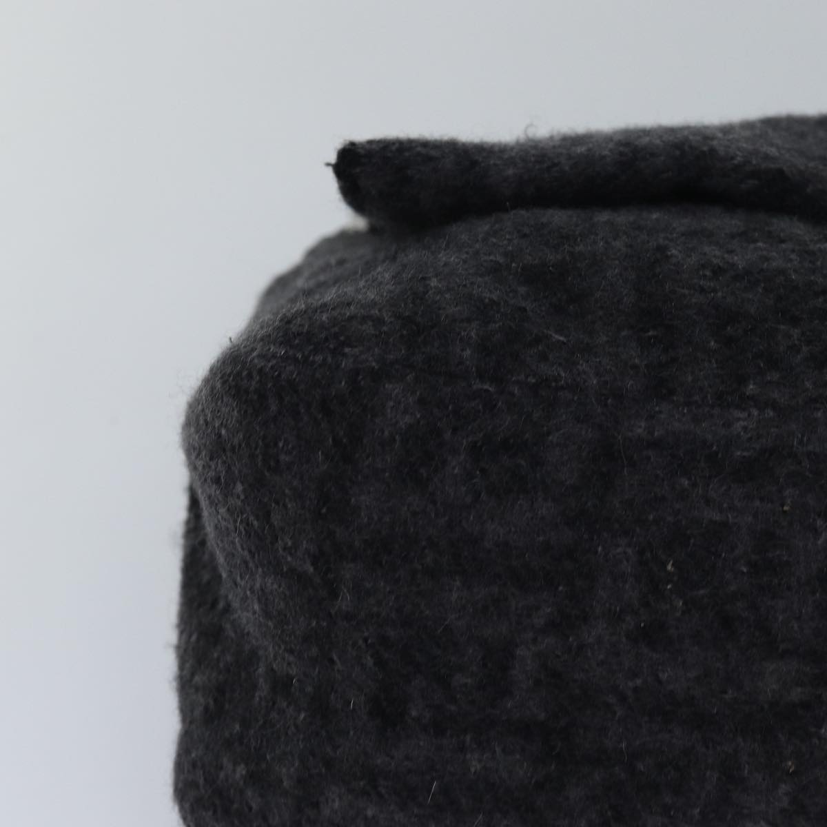 FENDI Zucca Canvas Mamma Baguette Shoulder Bag Wool Black yk13747