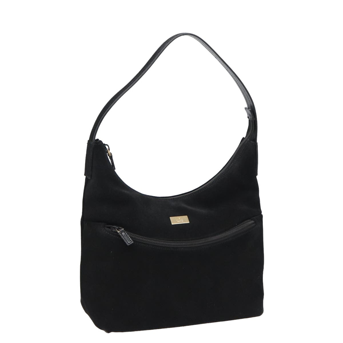 GUCCI Shoulder Bag Suede Black 001 3386 yk13807
