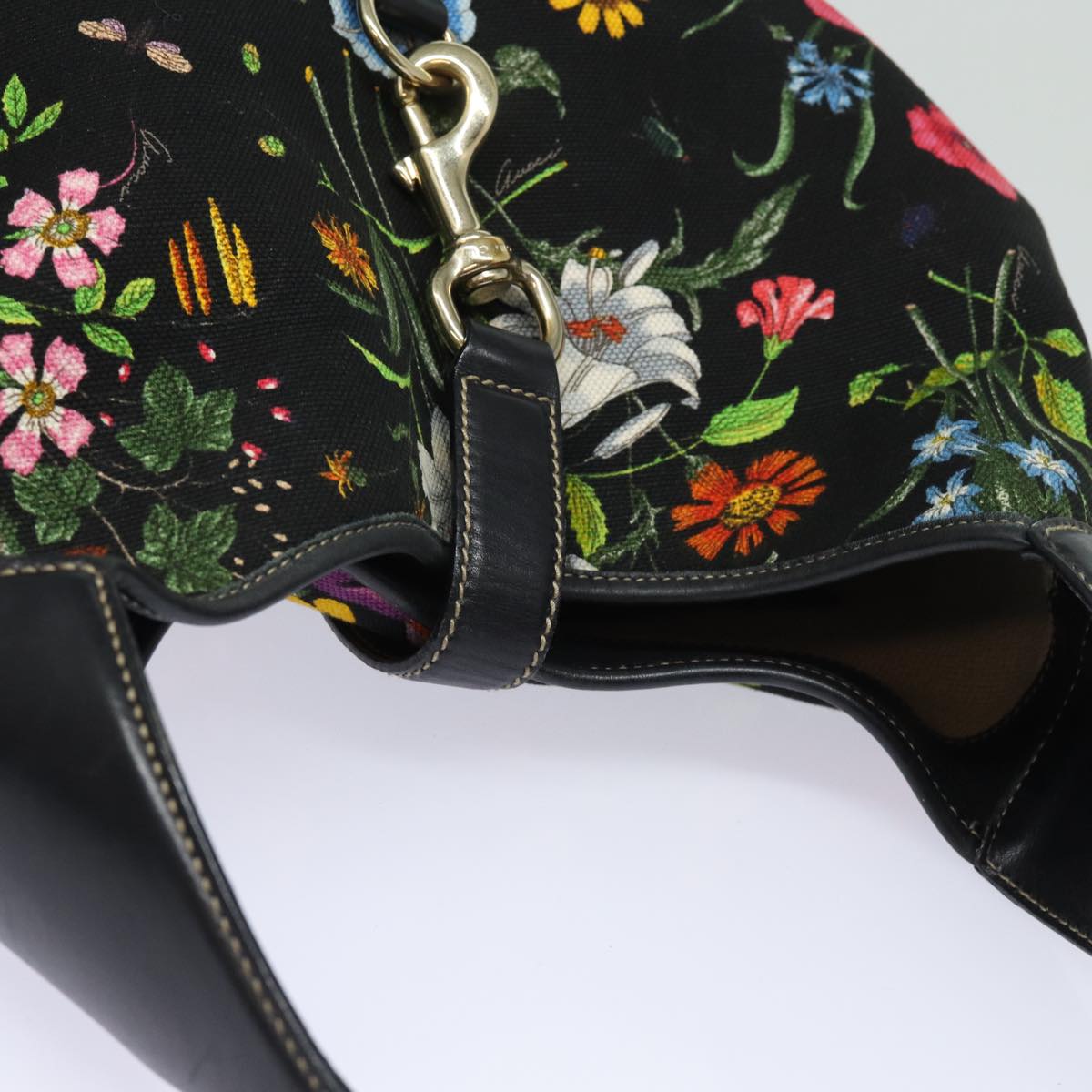 GUCCI Flora Jackie Shoulder Bag Canvas Multicolor 153693 yk13815