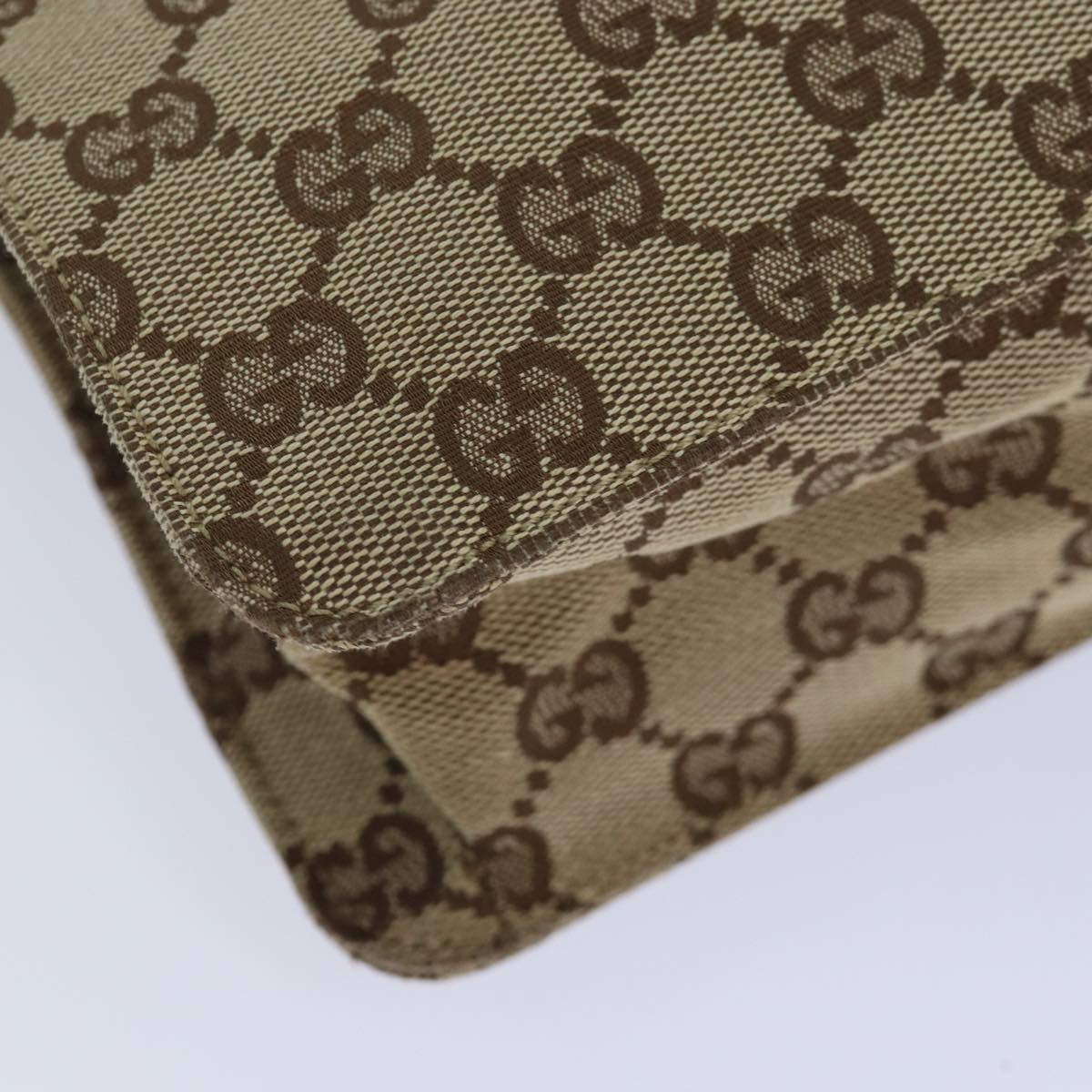 GUCCI GG Canvas Shoulder Bag Beige Gold 120841 yk14171