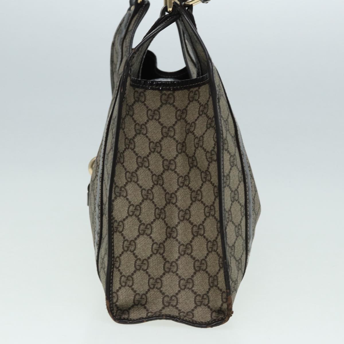 GUCCI GG Canvas Jackie Hand Bag PVC Leather Beige yk14191
