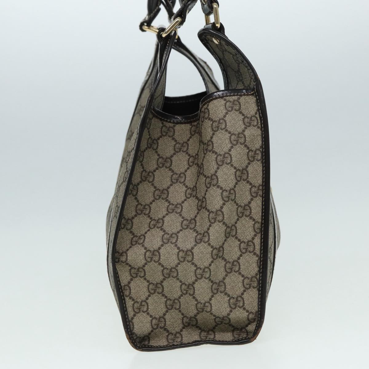 GUCCI GG Canvas Jackie Hand Bag PVC Leather Beige yk14191