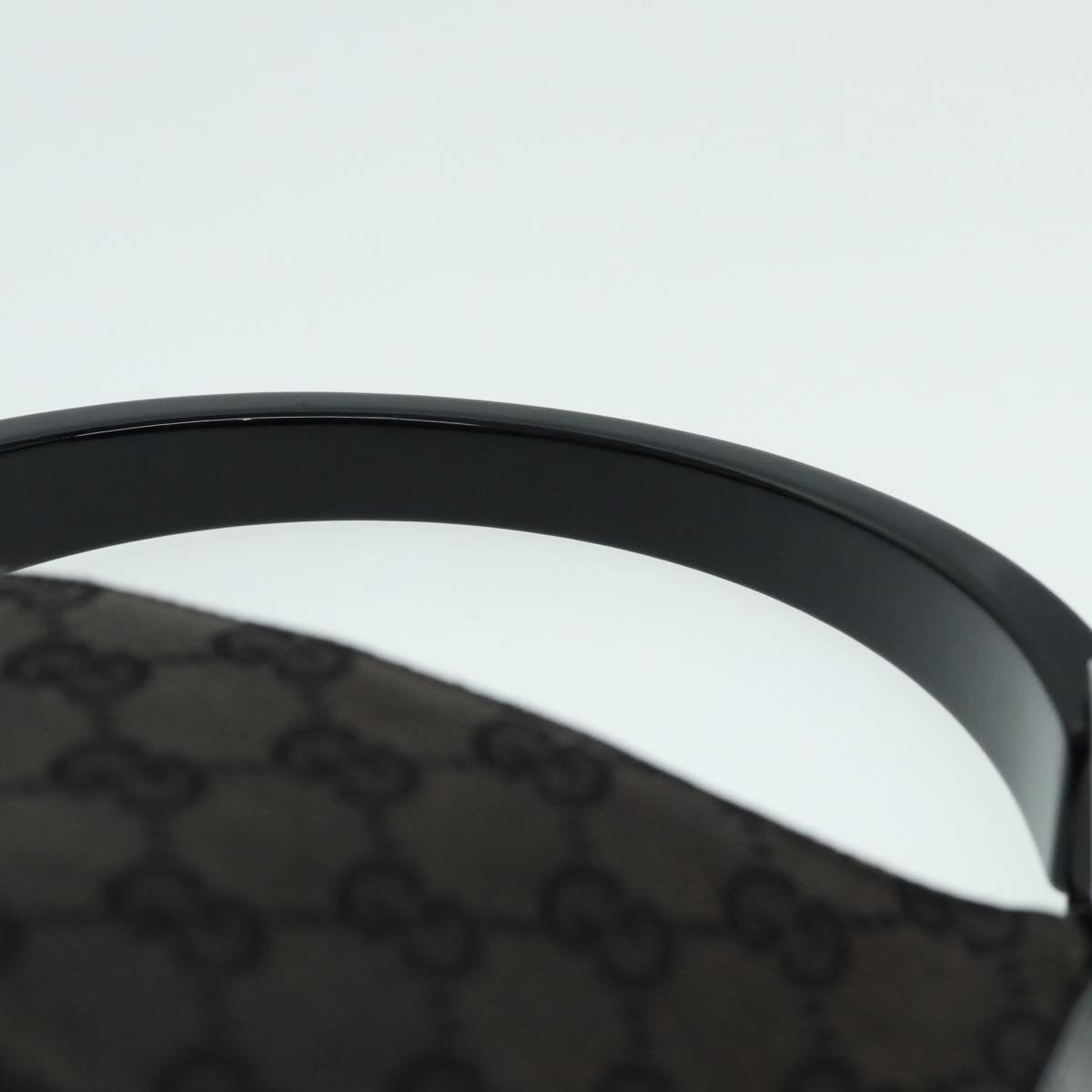 GUCCI GG Canvas Hand Bag Black Silver 001 3753 2684 yk14293