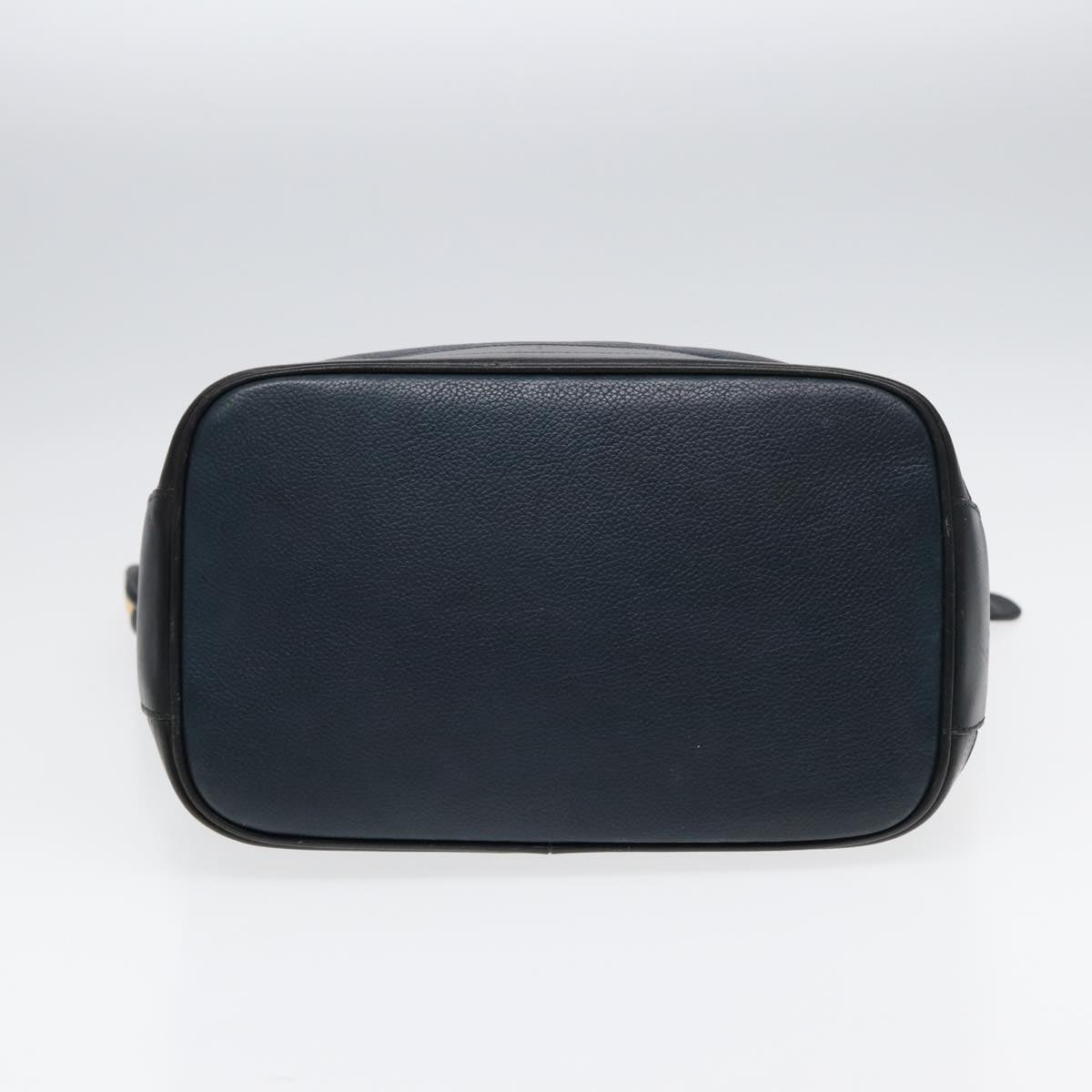 GUCCI Shoulder Bag Leather Navy Gold 001 090 0729 yk14384
