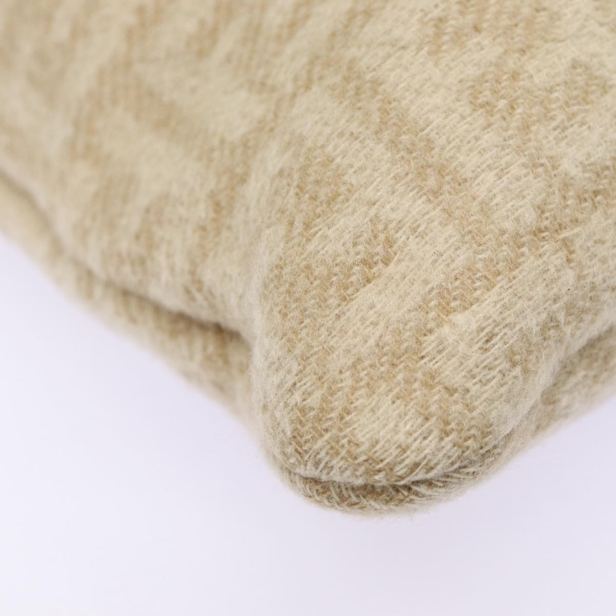 FENDI Zucca Canvas Tote Bag Wool Beige Silver yk14409