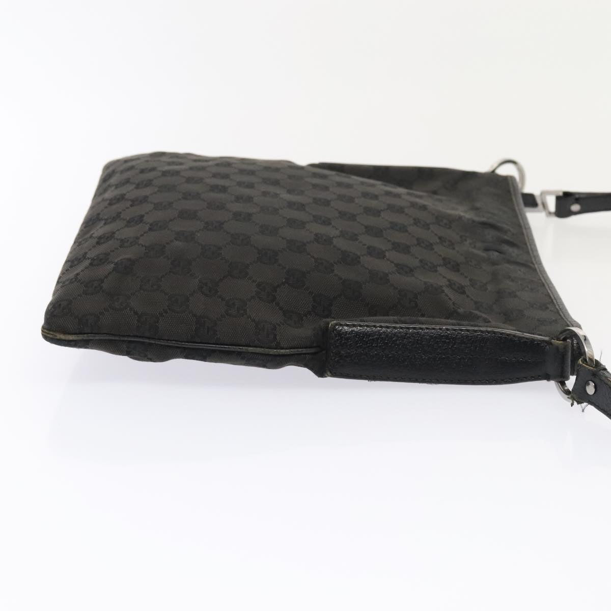 GUCCI GG Canvas Shoulder Bag Canvas Leather 2Set Black yk14479