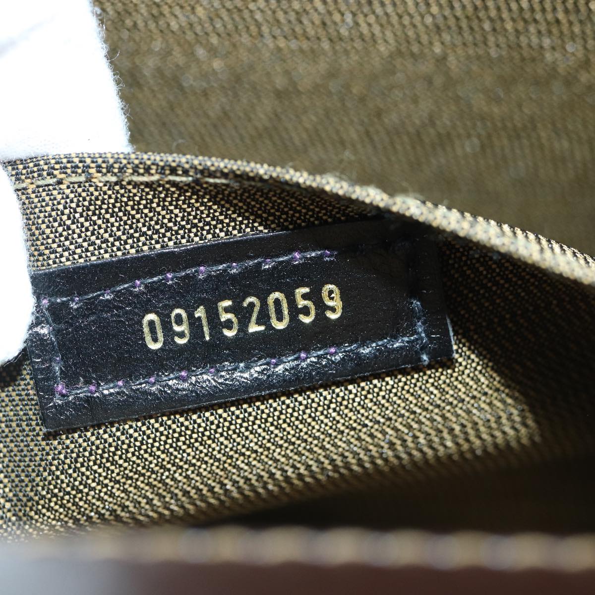 FENDI Zucca Canvas Hand Bag Gold Black Brown yk14520A