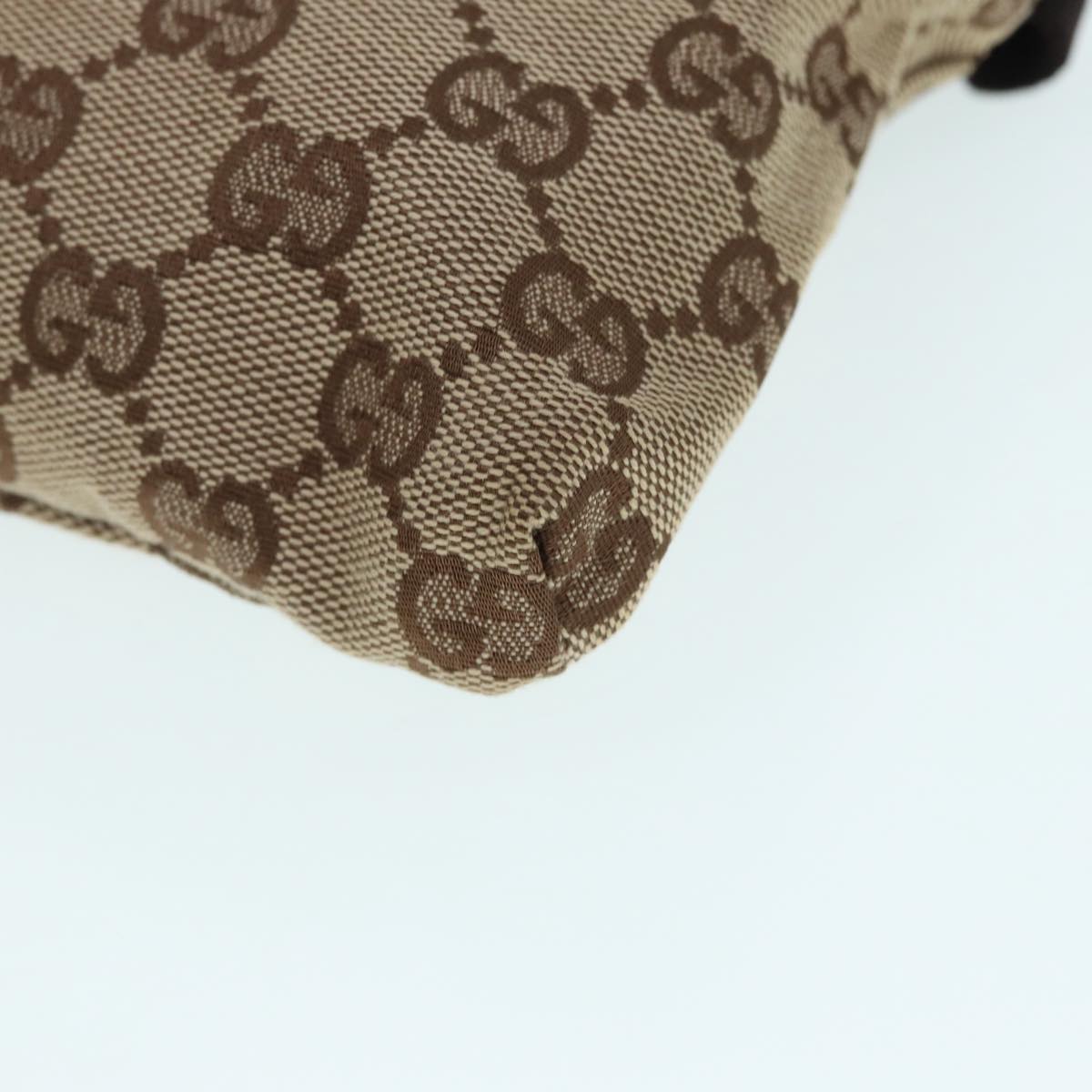 GUCCI GG Canvas Waist bag Beige Silver 28566 yk14629