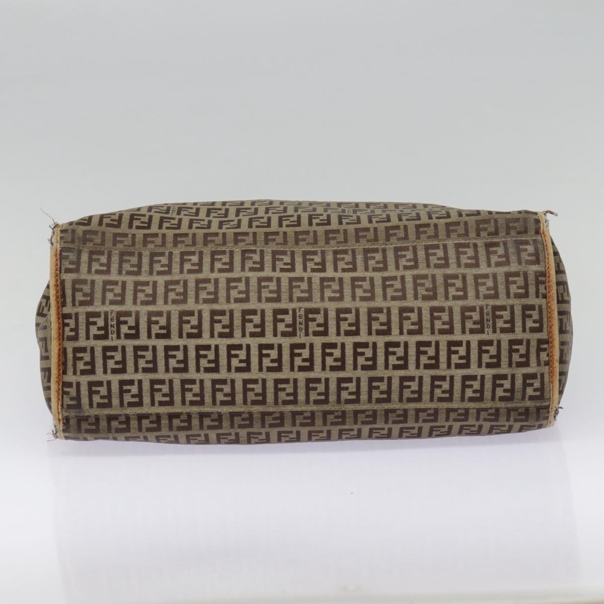 FENDI Zucchino Canvas Tote Bag Beige Gold yk14729
