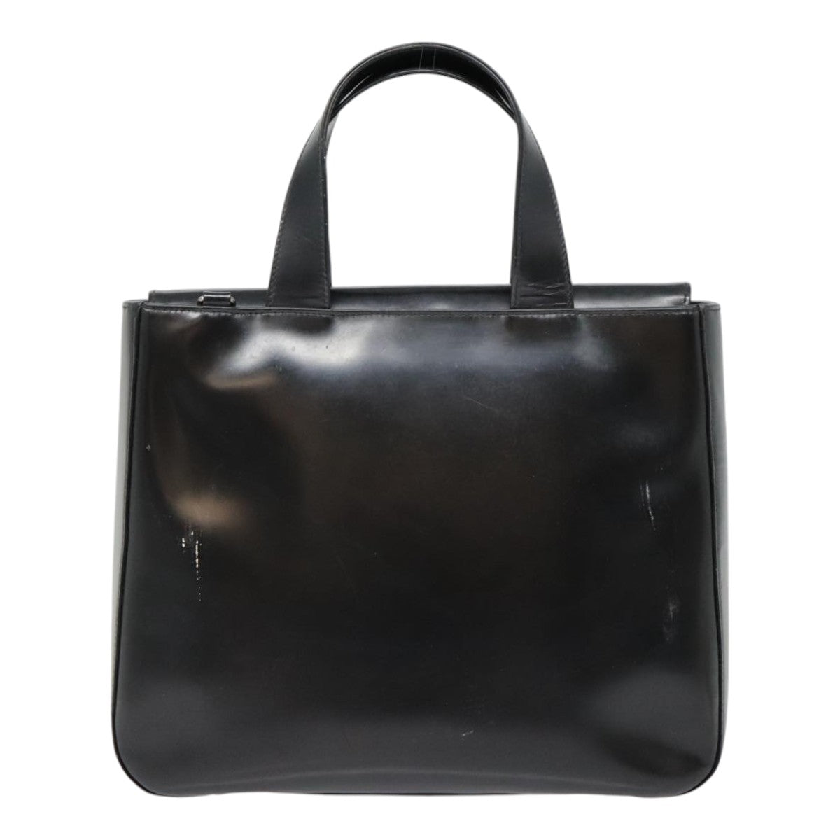 GUCCI Hand Bag Patent leather Black Silver 000 1013 0504 yk14877