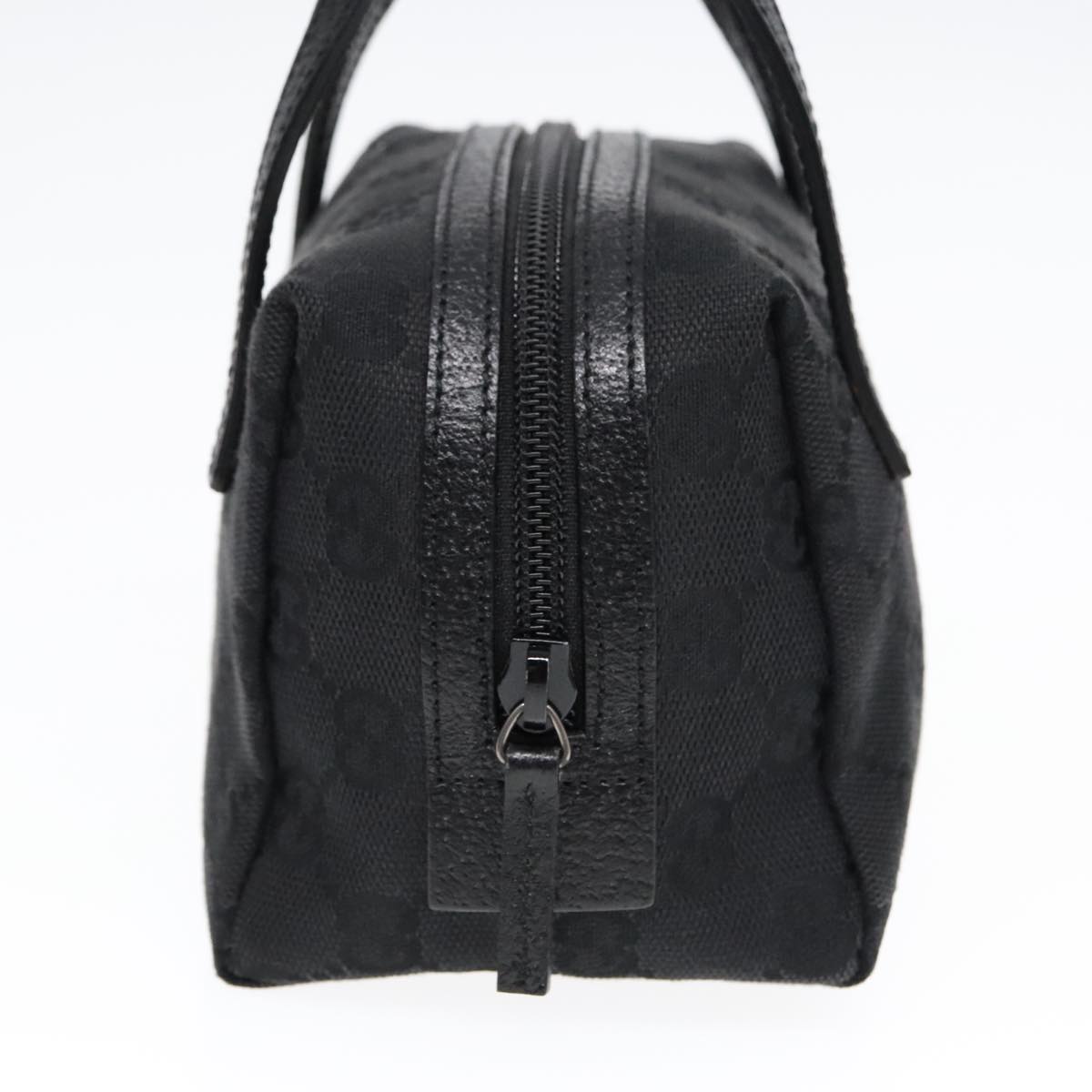 GUCCI GG Canvas Mini Hand Bag Black Silver 124541 yk15028